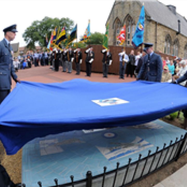 Unveiling of mosaic to RAF